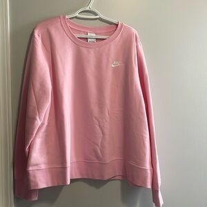 Pink Nike crew neck sweater